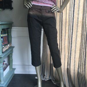 EUC PRADA Green Ombre Cropped Stretchy Chino Pants Size 46 / 12